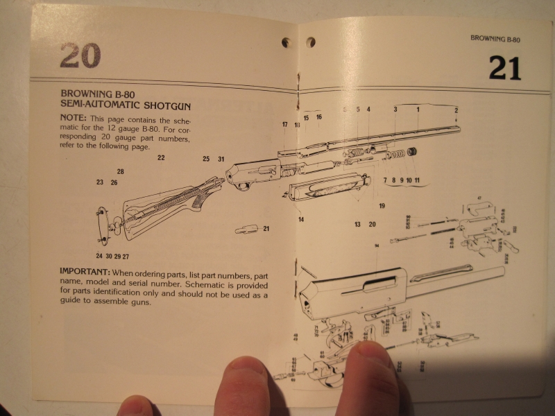 Browning B-80 B80 Instruction Manual Original For Sale At GunAuction ...